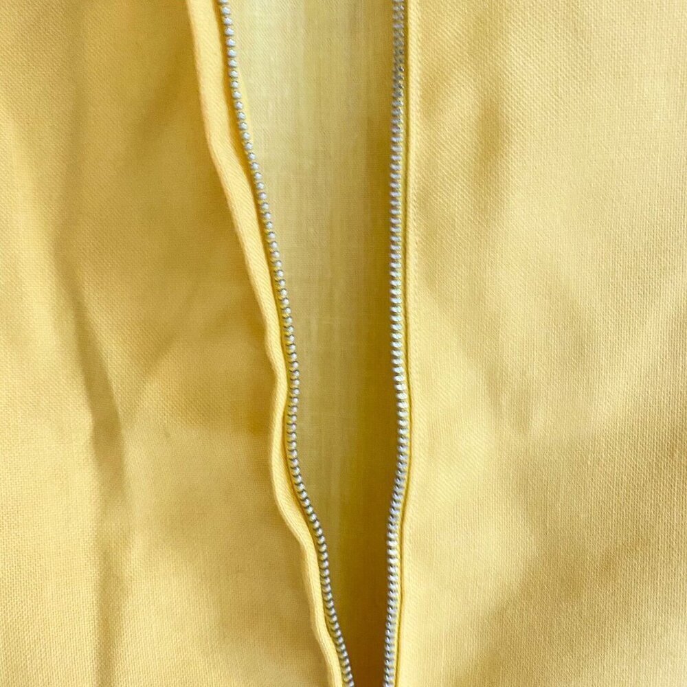 Vintage Sunny Yellow Embroudered Long Sleeve Short Tunic Top S - Picture 6 of 6